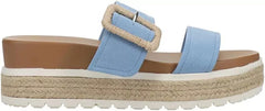 Women's Shoes MIA KENZY Platform Espadrille Slide Sandals MH1916 LIGHT BLUE