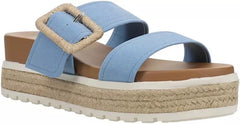 Women's Shoes MIA KENZY Platform Espadrille Slide Sandals MH1916 LIGHT BLUE