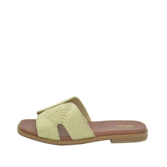 Women's Shoes MIA DIA Woven Slide Sandals MH2641 SOFT GOLD