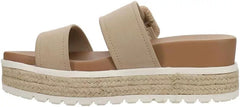 Women's Shoes MIA KENZY Platform Espadrille Slide Sandals MH1916 SAND