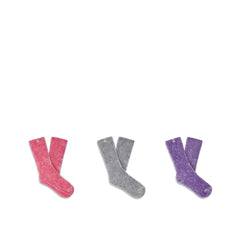 Women's Socks UGG LEDA SPARKLE SOCKS 3 PACK 1123776 PINK / GREY / WILD INDIGO