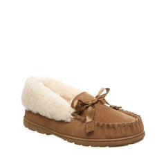 Women's Shoes Bearpaw INDIO Suede Moccasin Slippers 2165W HICKORY