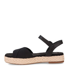 Women's Shoes TOMS ABBY Flatform Espadrille Sandals 10020814 BLACK