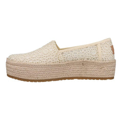 Women's Shoes TOMS VALENCIA Slip On Platform Espadrille 10020691 NATURAL CROCHET