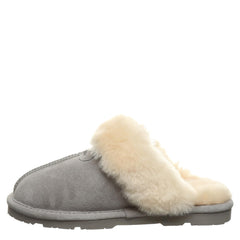 Women's Shoes Bearpaw LOKI II Scuff Suede Slippers 671W GREY FOG