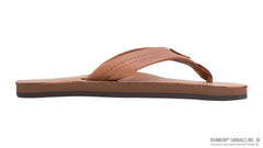 Rainbow Sandals Women's Single Layer Premier Leather Sandal, Tan/Brown