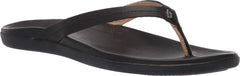 Women's Shoes OluKai HONOLI'I Casual Leather Thong Sandals 20421-4040 BLACK