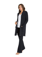 Barefoot Dreams CozyChic Lite Long Weekend Cardi Black