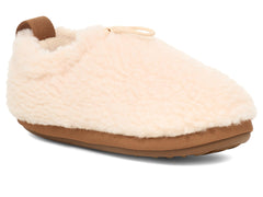 UGG Unisex-Child Plushy Slipper, Natural/Chestnut