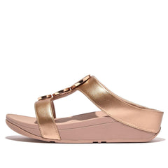 Women's Shoes Fitflop HALO SLIDE Platform Wedge Sandals HJ2-323 ROSE GOLD