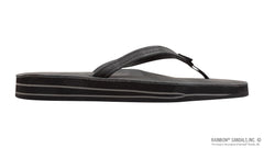 Rainbow Sandals Women’s Double Layer Premier Leather Narrow Strap w/Arch, Premier Black