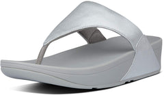 Women's Shoes Fitflop LULU Leather Platform Wedge Sandals I88-011 SILVER