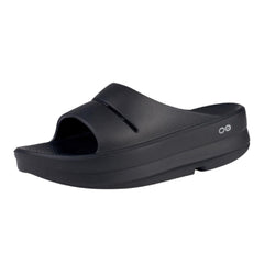 OOFOS Women's Oomega Ooahh Sandal, Black