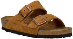 Birkenstock Women's Arizona Soft Footbed Sandals, Mink, Tan US