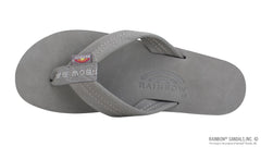 Rainbow Sandals Women's Single Layer Premier Leather Sandal, Grey