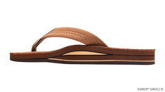 Rainbow Sandals Women's Double Layer Premier Leather Sandals w/Arch Support, Redwood