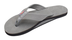 Rainbow Sandals Women's Single Layer Premier Leather Sandal, Grey