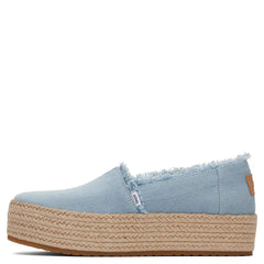 Women's Shoes TOMS VALENCIA Slip On Platform Espadrilles 10019798 LIGHT BLUE