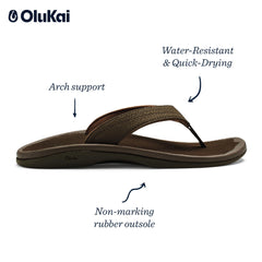 Women's Shoes OluKai OHANA Water Resistant Sandals 20110-4848 DARK JAVA