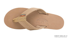 Rainbow Sandals Women's Single Layer Premier Leather Sandal Strap, Sierra Brown/Rainbow