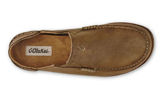 Men's Shoes OluKai MOLOA Leather Slip On Loafers 10128-2733 RAY / TOFFEE