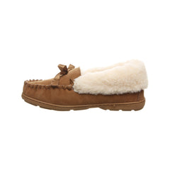 Women's Shoes Bearpaw INDIO Suede Moccasin Slippers 2165W HICKORY