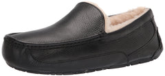 UGG Men's Ascot Slipper, Black Leather