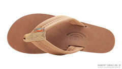 Rainbow Sandals Ladies Luxury Leather - Single Layer Arch Support, Buckskin