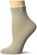 Women's Socks UGG ADABELLA Pointelle Quarter Socks 1137273 PUTTY