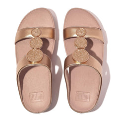 Women's Shoes Fitflop HALO SLIDE Platform Wedge Sandals HJ2-323 ROSE GOLD