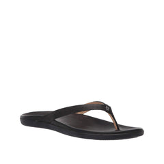 Women's Shoes OluKai HONOLI'I Casual Leather Thong Sandals 20421-4040 BLACK