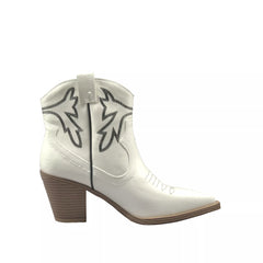 Women's Shoes MIA ALEJO Western Ankle Boots MH2450 OFF WHITE / BLACK